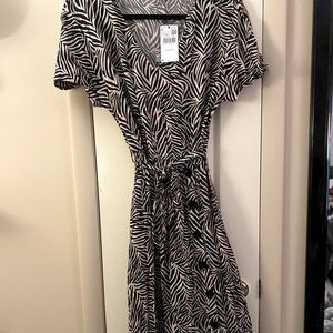 BRAND NEW! Mango Zebra Midi Dress w/ buttons